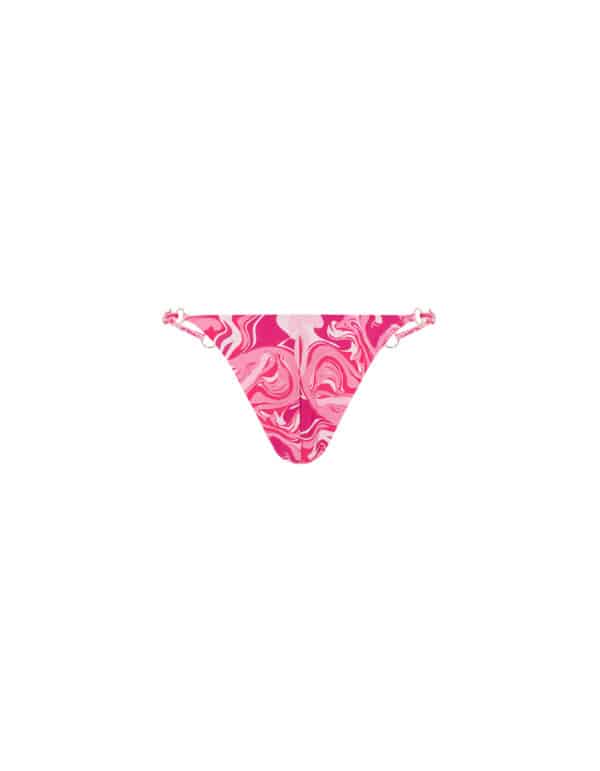 V CUT BOTTOM WITH RING PINK SWIRL