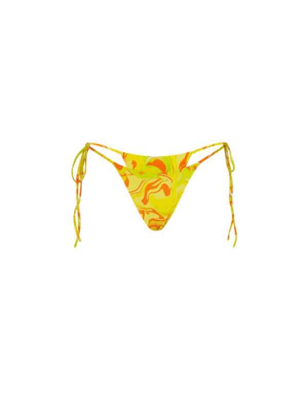 TIE SIDE BOTTOM YELLOW SWIRL