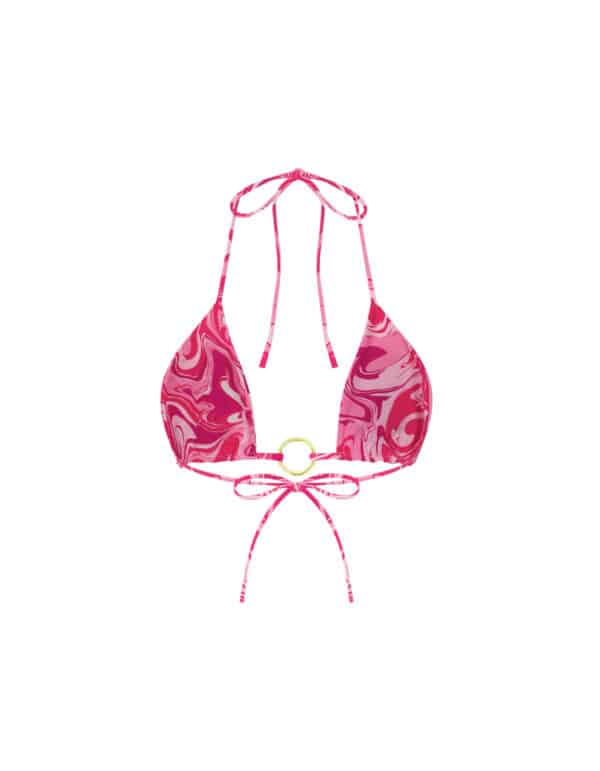 TRIANGLE TOP WITH RING PINK SWIRL
